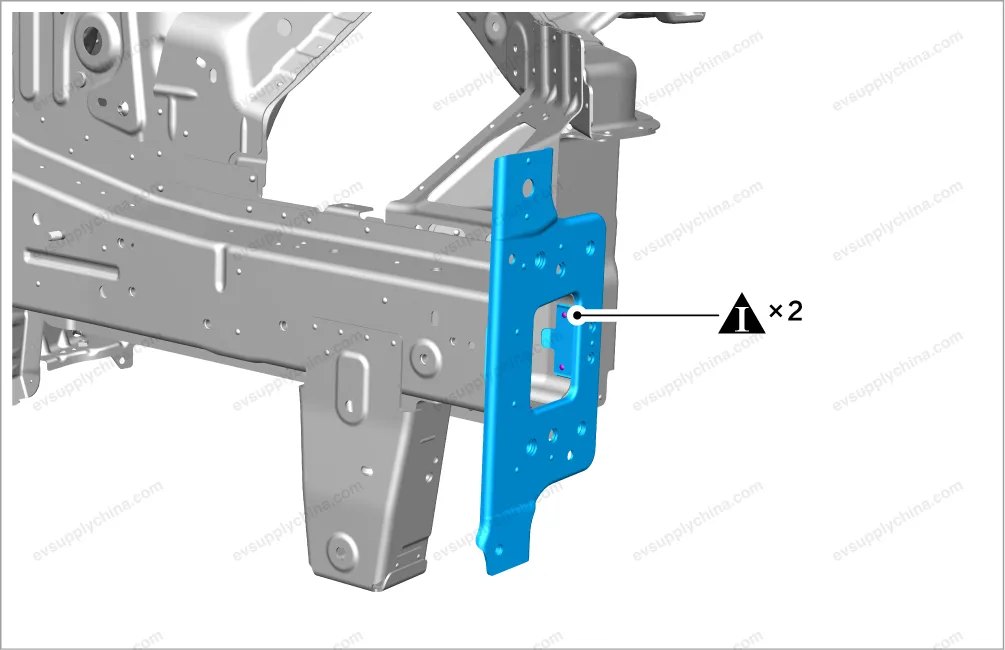 Upper front bumper mounting bracket — BYD BYD Atto 3 — OE 13496355-00, SC2E-2803115M