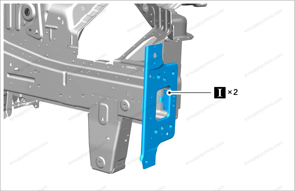Upper front bumper mounting bracket — BYD BYD Atto 3 — OE 13496355-00, SC2E-2803115M