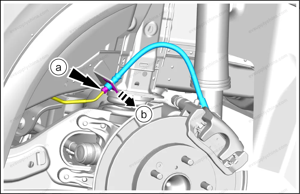 Left rear brake hose assembly — BYD BYD Atto 3 — OE 13434537-00, SC2E-3561030B