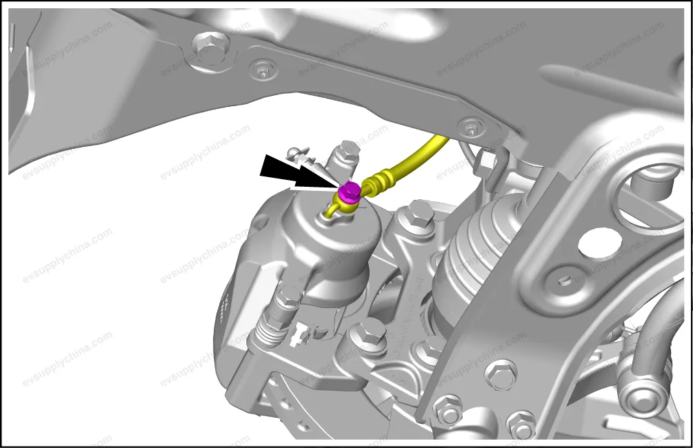 Left front brake caliper sub-assembly — BYD BYD Atto 3 — OE 13844741-00, SC2EM-3501120