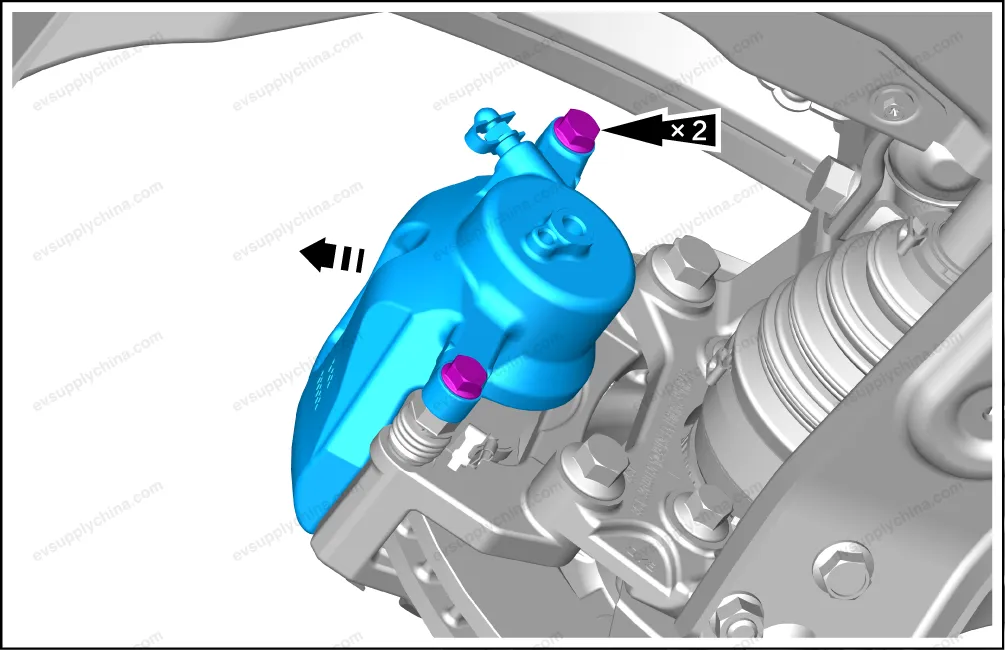 Left front brake caliper sub-assembly — BYD BYD Atto 3 — OE 13844741-00, SC2EM-3501120