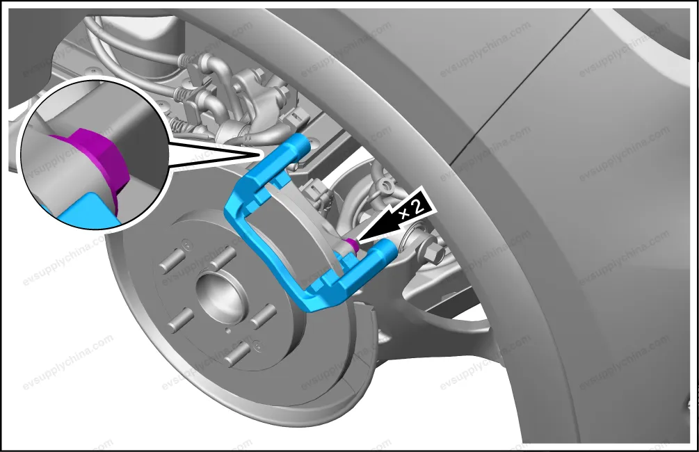 After-sales service package for left rear bracket assembly — BYD BYD Atto 3 — OE 13831931-00, SC2EM-3502610A