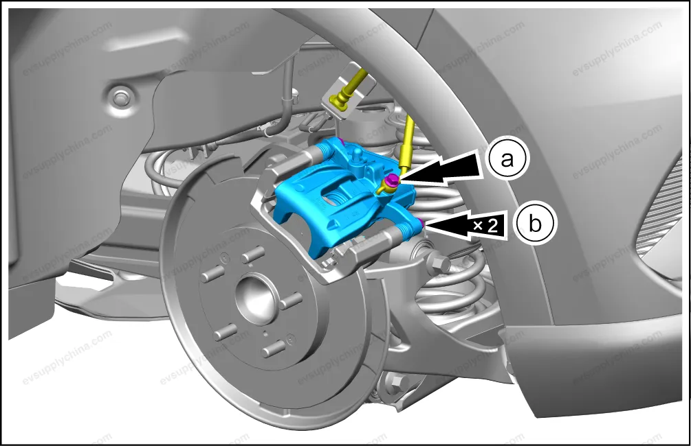After-sales service package for left rear brake caliper sub-assembly — BYD BYD Atto 3 — OE 13835952-00, SC2EM-3502161B