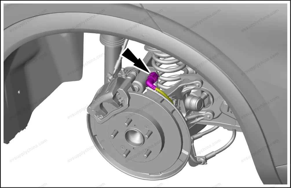 After-sales service package for left rear brake caliper sub-assembly — BYD BYD Atto 3 — OE 13835952-00, SC2EM-3502161B