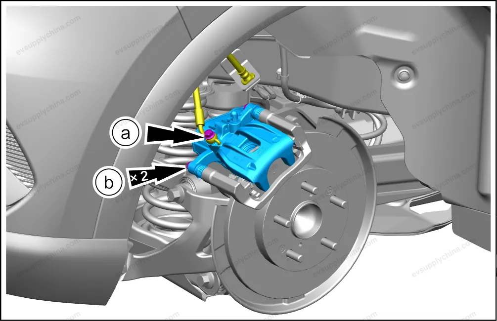 After-sales service package for left rear brake caliper sub-assembly — BYD BYD Atto 3 — OE 13835952-00, SC2EM-3502161B