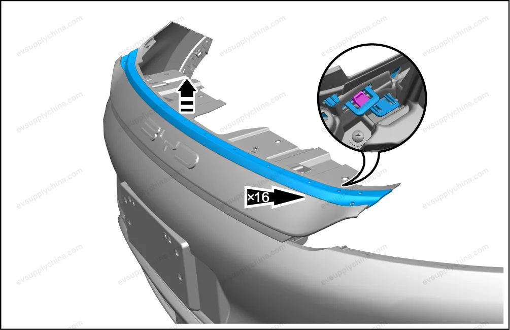 Front bumper lower trim — BYD BYD Atto 3 — OE 13161565-00, SC2E-2803116