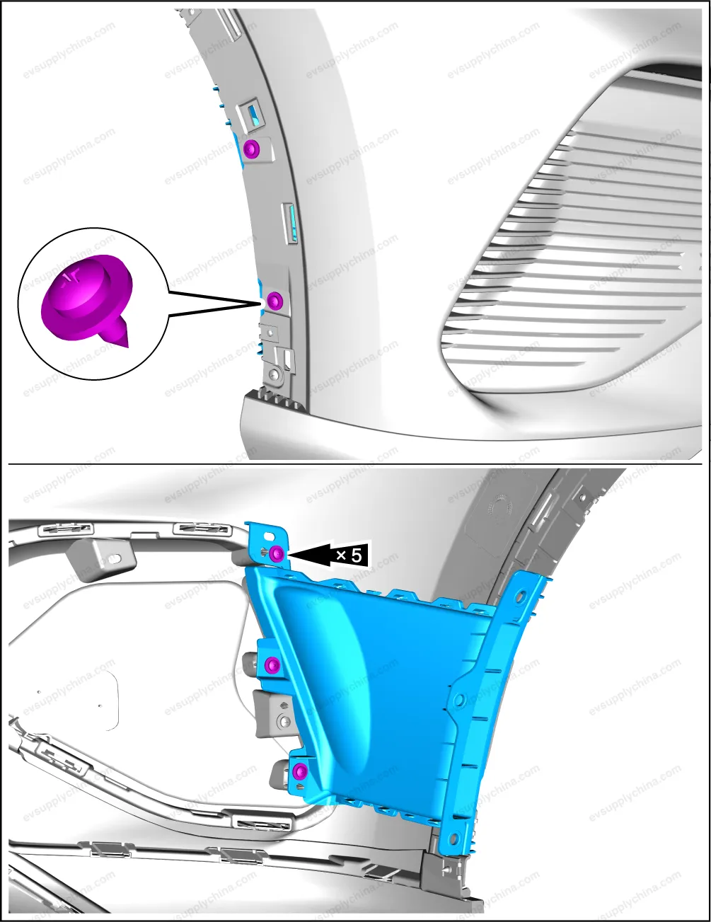 Front bumper left air intake II — BYD BYD Atto 3 — OE 13201622-00, SC2E-2803812