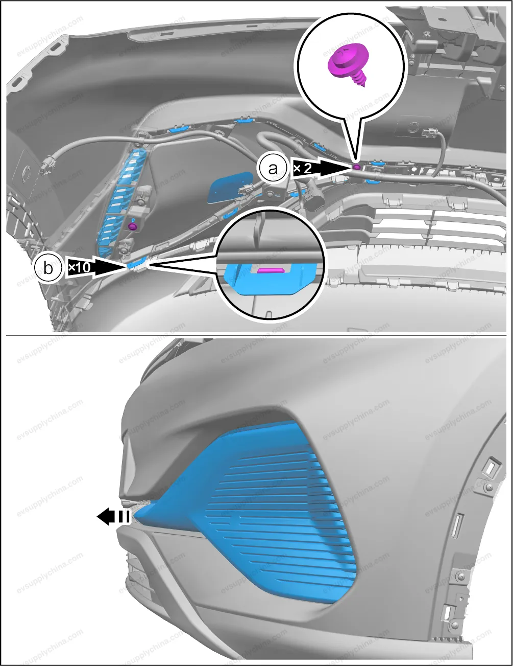Front bumper left trim cover — BYD BYD Atto 3 — OE 13345479-00, SC2E-2803131A/92
