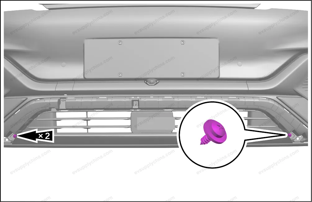 Front bumper lower trim — BYD BYD Atto 3 — OE 13161565-00, SC2E-2803116