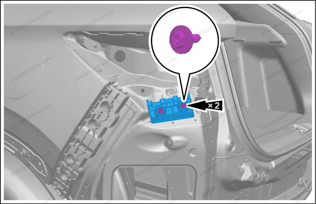 Rear bumper lower left support bracket assembly — BYD BYD Atto 3 — OE 13186487-00, SC2E-2804330