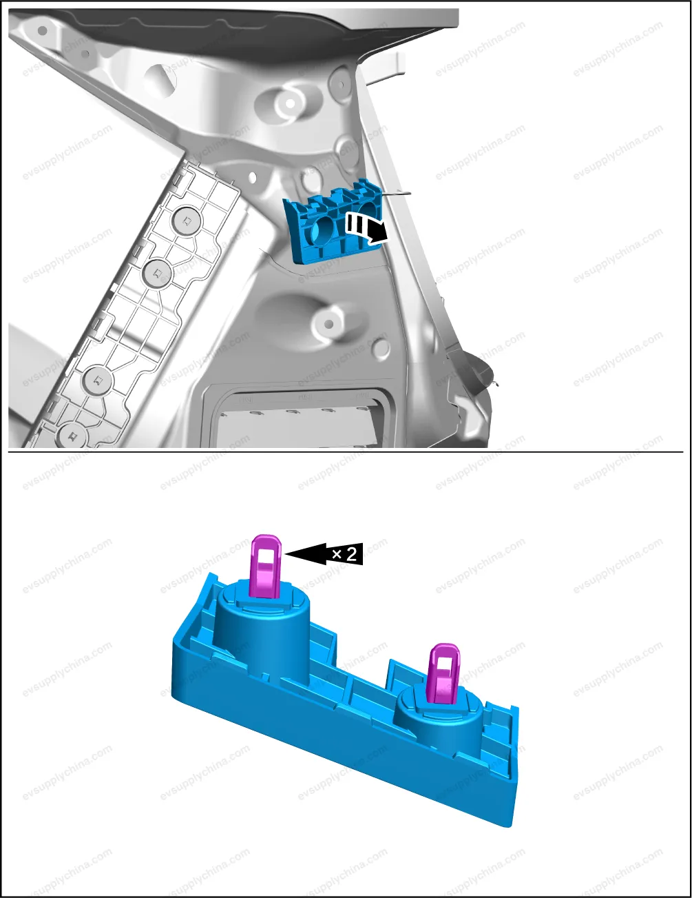 Rear bumper lower left support bracket assembly — BYD BYD Atto 3 — OE 13186487-00, SC2E-2804330