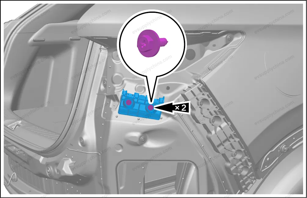 Rear bumper left rear bracket assembly — BYD BYD Atto 3 — OE 13186486-00, SC2E-2804320