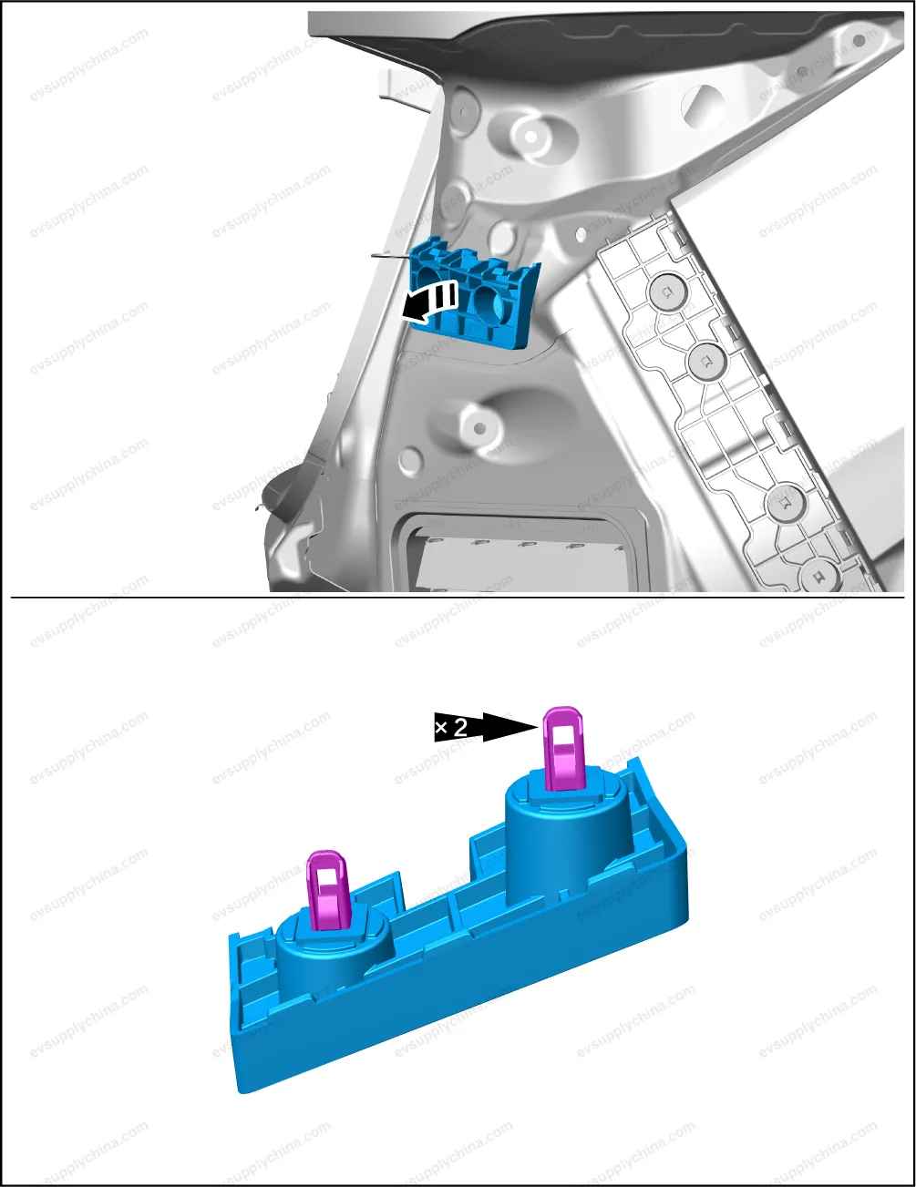Rear bumper left rear bracket assembly — BYD BYD Atto 3 — OE 13186486-00, SC2E-2804320