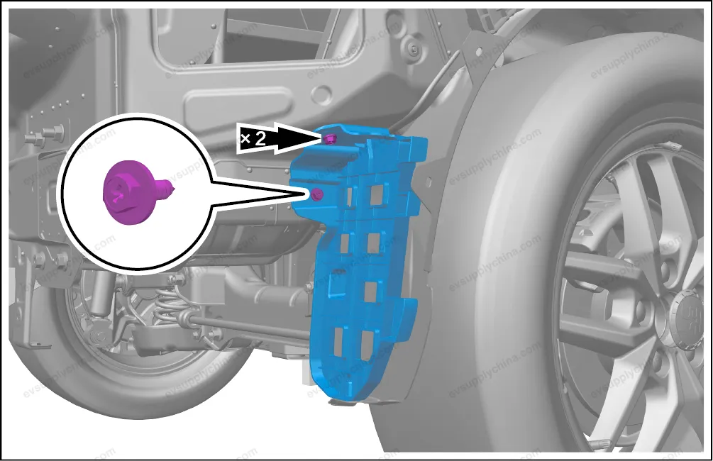 Rear bumper lower left support bracket assembly — BYD BYD Atto 3 — OE 13186487-00, SC2E-2804330