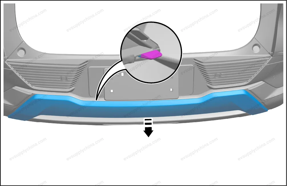 Rear bumper lower trim — BYD BYD Atto 3 — OE 13220424-00, SC2E-2804119