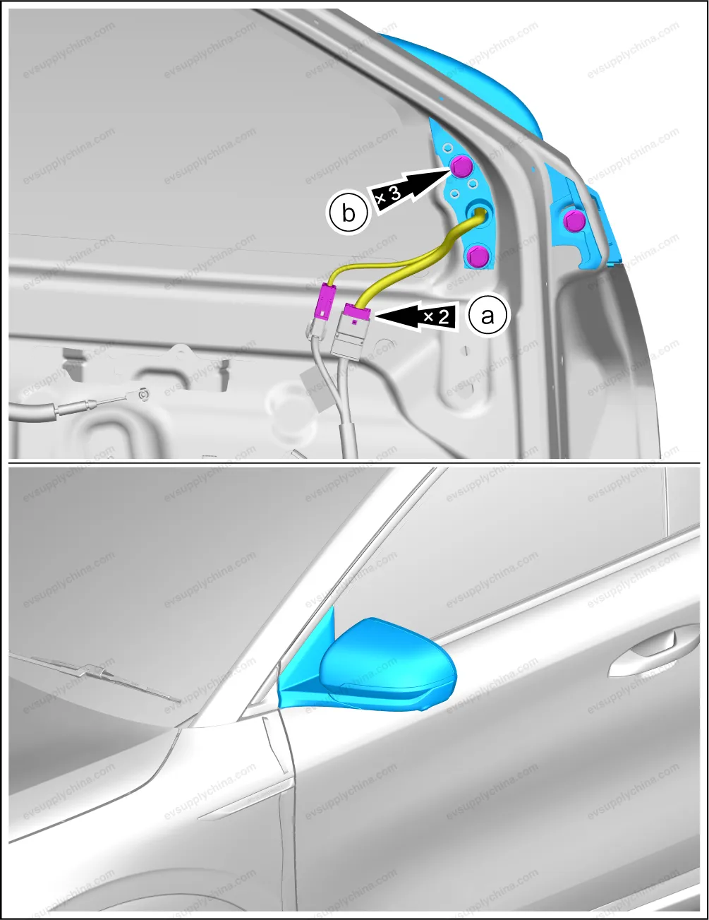 Left exterior rearview mirror assembly — BYD BYD Atto 3 — OE 14956719-00, SC2EM-8202100-E2