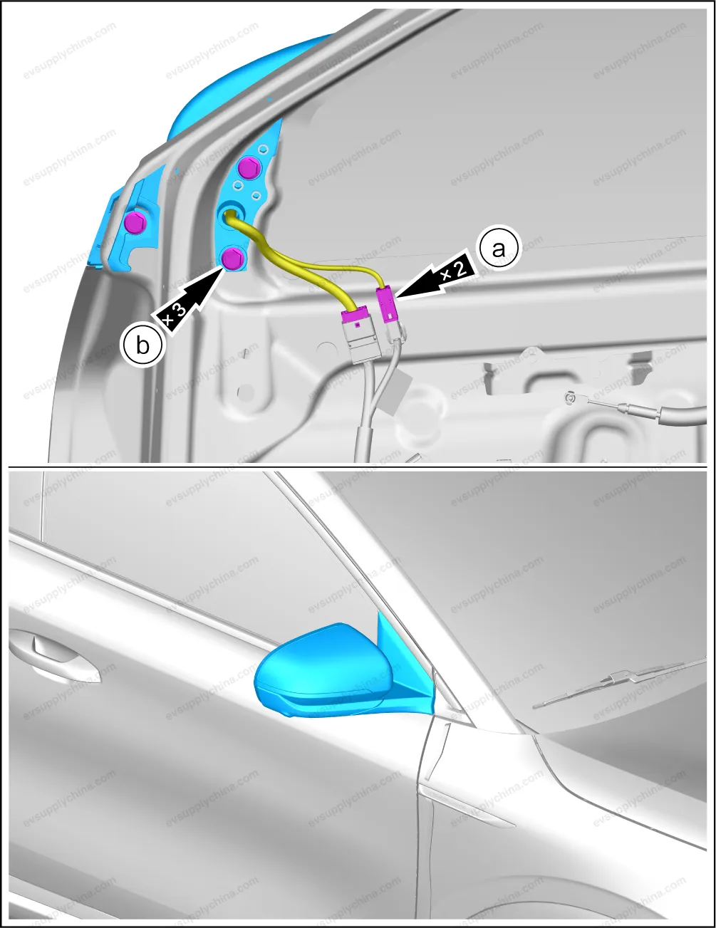 Left exterior rearview mirror assembly — BYD BYD Atto 3 — OE 14956719-00, SC2EM-8202100-E2