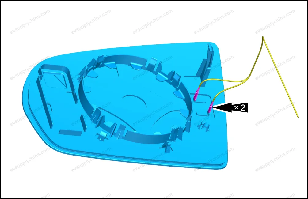 Right exterior rearview mirror assembly — BYD BYD Atto 3 — OE 16890830-00, SC2EM-8202109B-E3