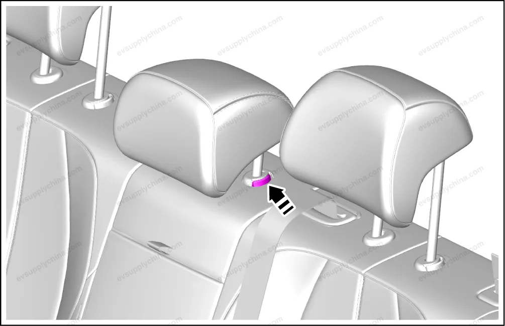Rear and center three-point seat belt assembly — BYD BYD Atto 3 — OE 13465330-00, SC2EM-5812040