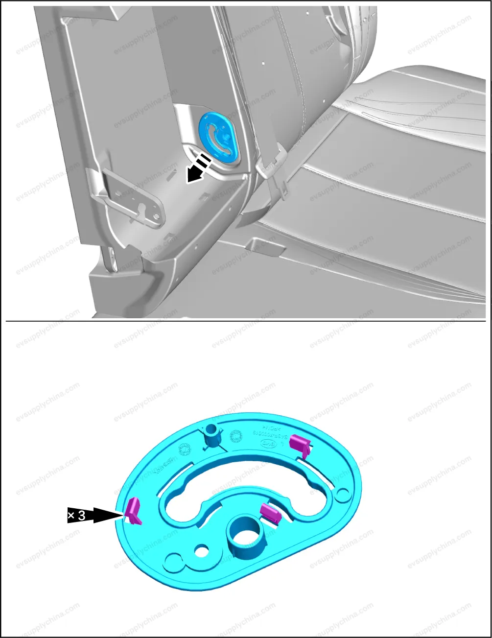 Right side cover of the ventilation cover body — BYD BYD Atto 3 — OE 13200421-00, SC2E-5302116