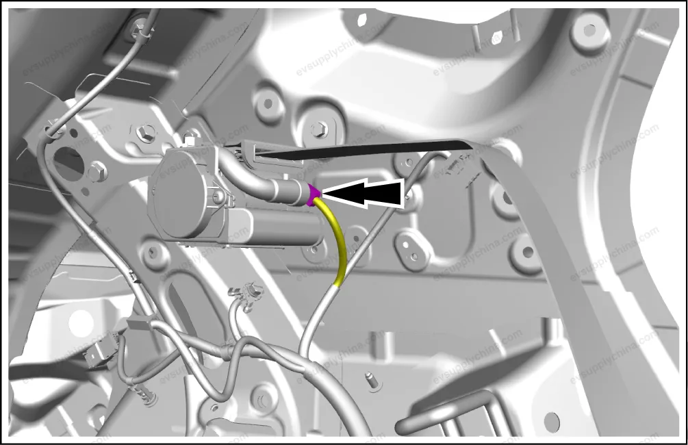 Left rear seat belt assembly — BYD BYD Atto 3 — OE 13465332-00, SC2EM-5812010