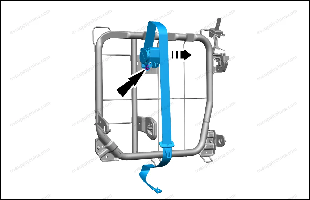 Rear and center three-point seat belt assembly — BYD BYD Atto 3 — OE 13465330-00, SC2EM-5812040