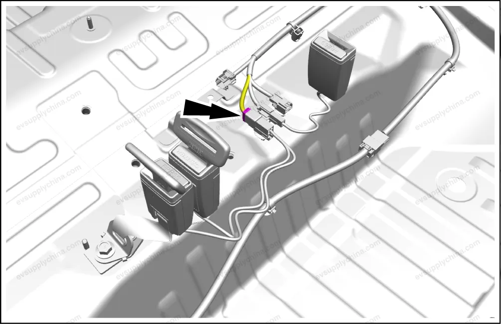 Right rear seat belt assembly — BYD BYD Atto 3 — OE 13465331-00, SC2EM-5812020