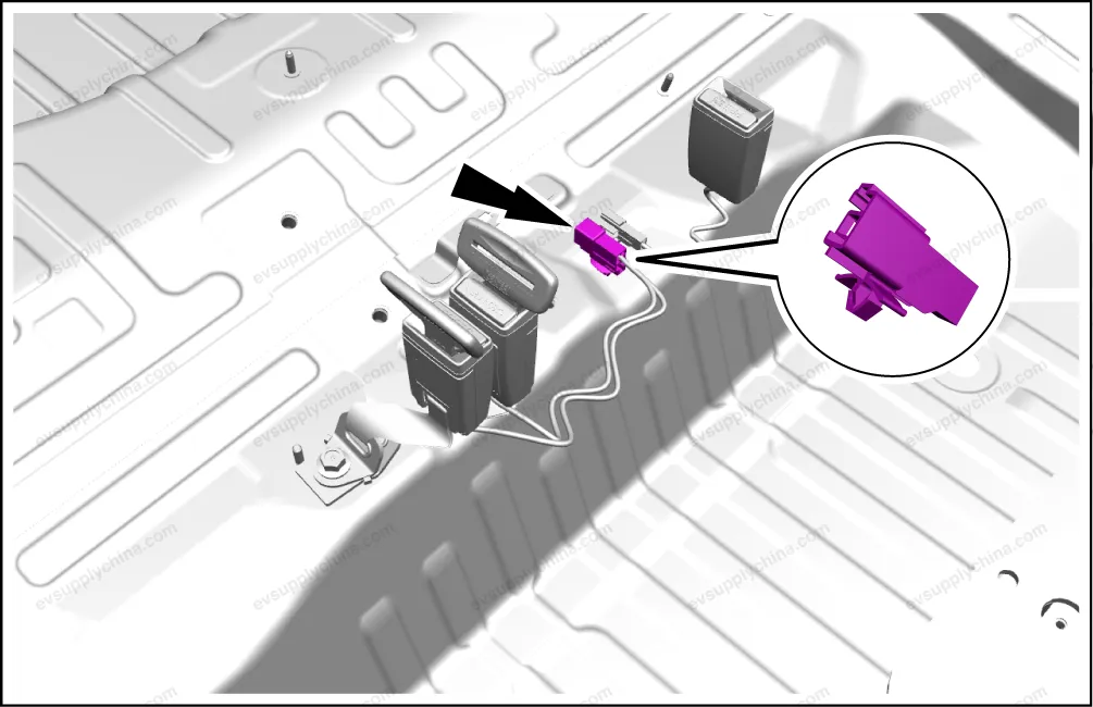 Right rear seat belt assembly — BYD BYD Atto 3 — OE 13465331-00, SC2EM-5812020