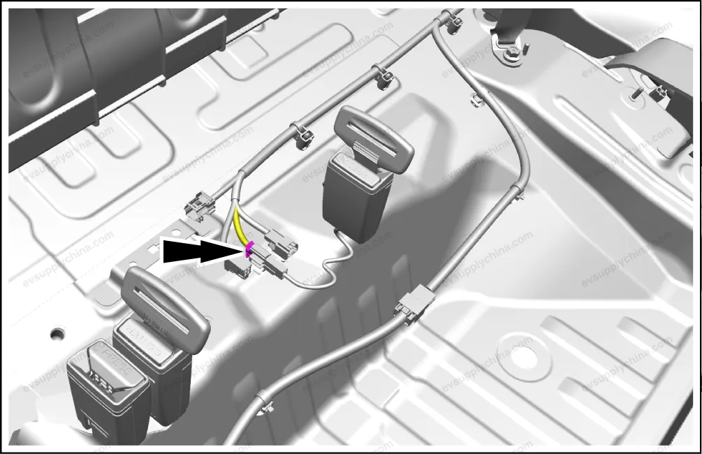 Left rear seat belt assembly — BYD BYD Atto 3 — OE 13465332-00, SC2EM-5812010