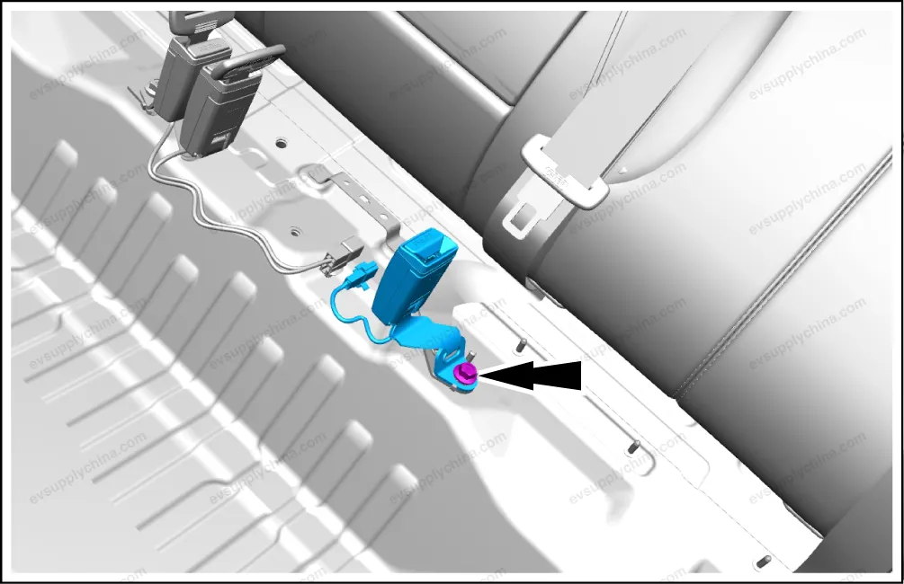Left rear seat belt assembly — BYD BYD Atto 3 — OE 13465332-00, SC2EM-5812010