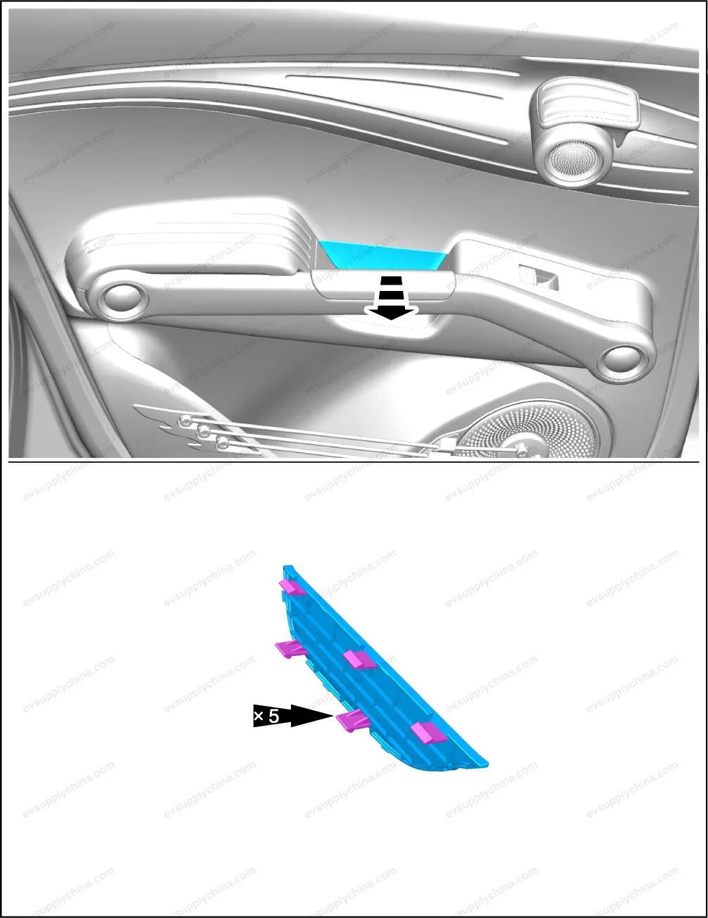 Left rear door handle assembly — BYD BYD Atto 3 — OE 13168428-00, SA3F-6205100D