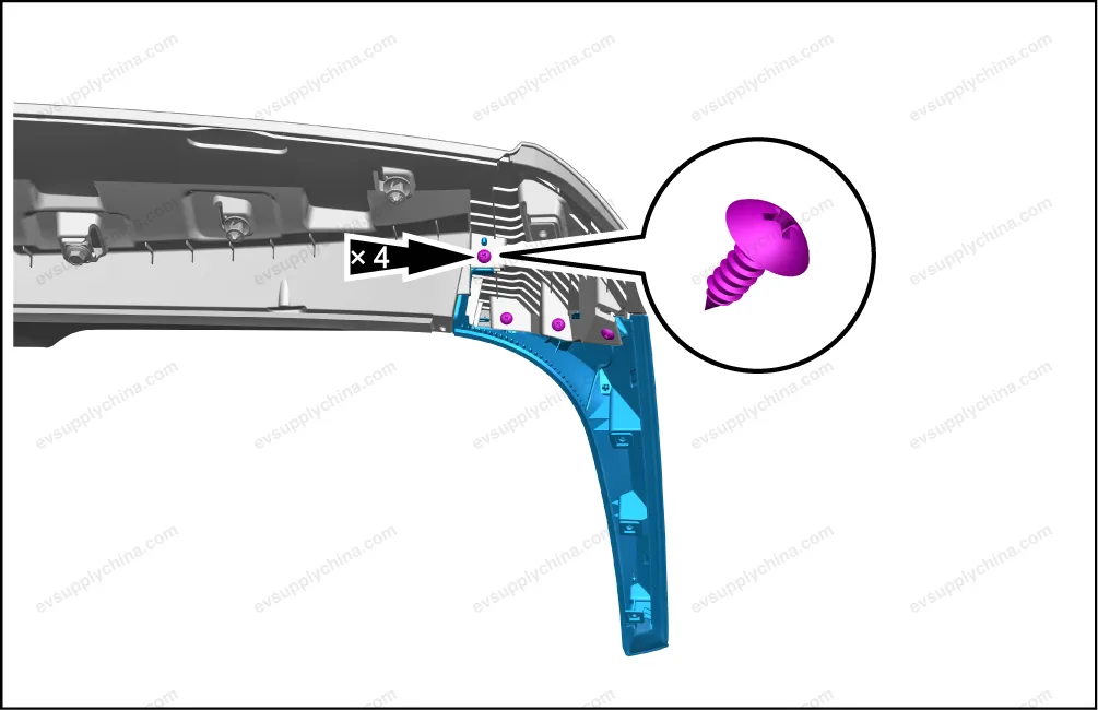 Spoiler left trim panel assembly — BYD BYD Atto 3 — OE 13222057-00, SC2E-5614130