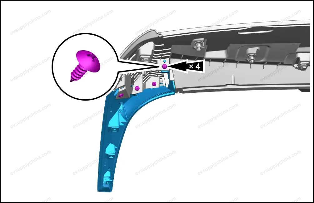 right spoiler trim assembly — BYD BYD Atto 3 — OE 13222121-00, SC2E-5614140