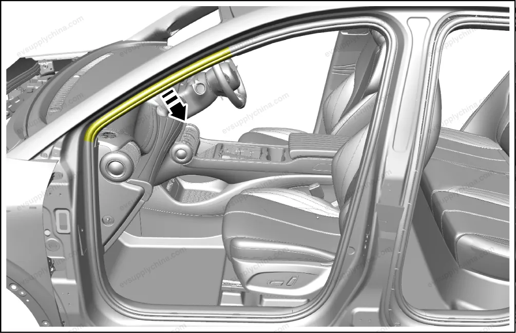 Left B-pillar upper guard plate assembly — BYD BYD Atto 3 — OE 13182864-00, SC2E-5402210A