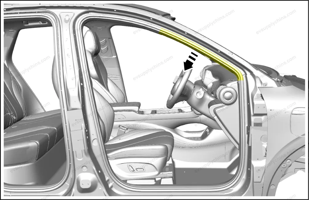 Right B-pillar upper guard plate assembly — BYD BYD Atto 3 — OE 13182860-00, SC2E-5402220A