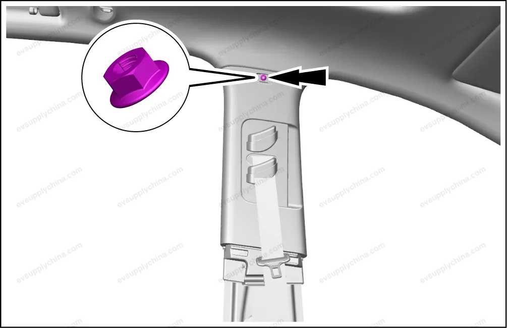 Left B-pillar upper guard plate assembly — BYD BYD Atto 3 — OE 13182864-00, SC2E-5402210A