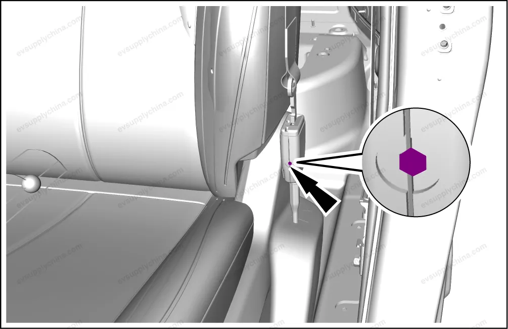 Left B-pillar upper guard plate assembly — BYD BYD Atto 3 — OE 13182864-00, SC2E-5402210A