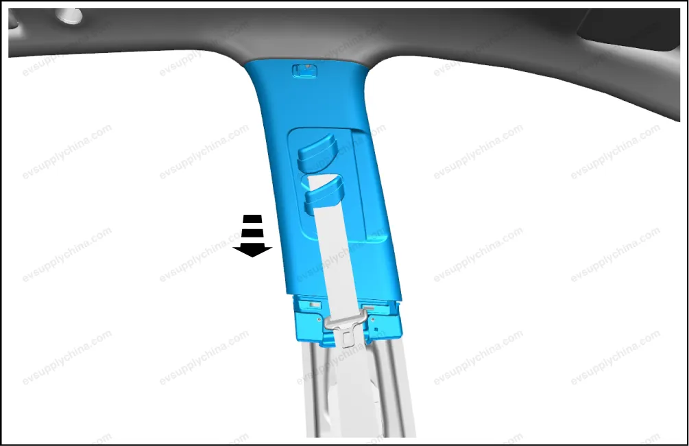 Left B-pillar upper guard plate assembly — BYD BYD Atto 3 — OE 13182864-00, SC2E-5402210A