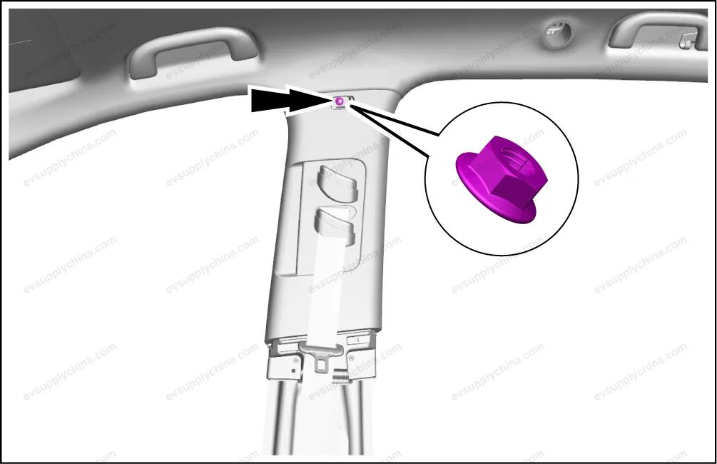 Right B-pillar upper guard plate assembly — BYD BYD Atto 3 — OE 13182860-00, SC2E-5402220A