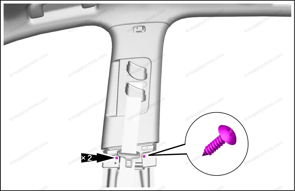 Right B-pillar upper guard plate assembly — BYD BYD Atto 3 — OE 13182860-00, SC2E-5402220A