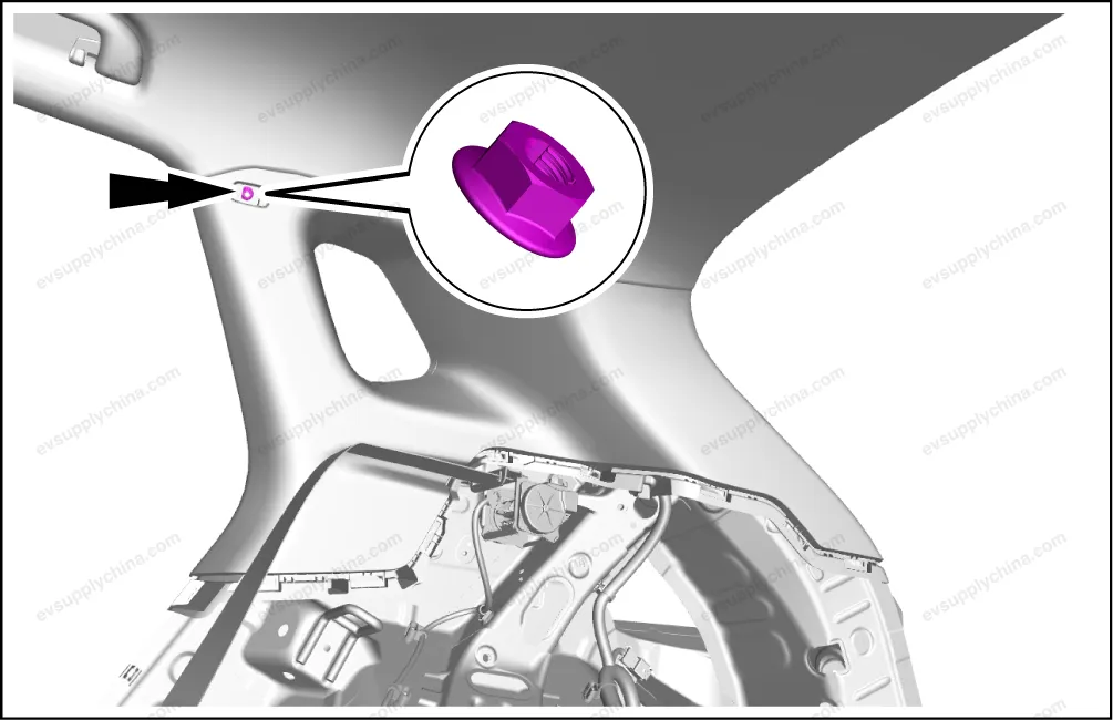 Right B-pillar upper guard plate assembly — BYD BYD Atto 3 — OE 13182860-00, SC2E-5402220A
