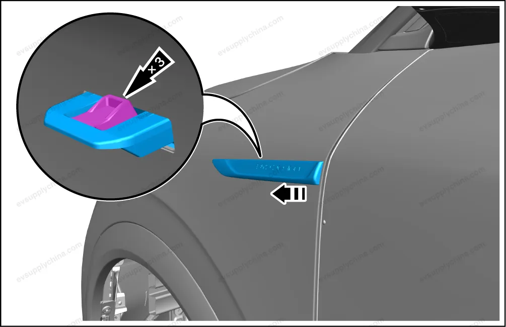 Left fender corner trim assembly — BYD BYD Atto 3 — OE 15171395-00, SC2E-5302330C