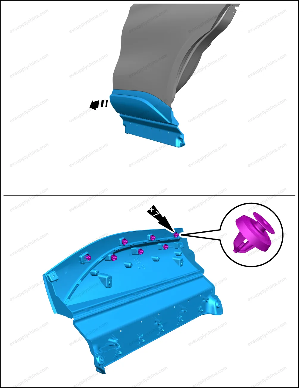 Left rear door skirt panel body — BYD BYD Atto 3 — OE 13732645-00, SC2E-5402851