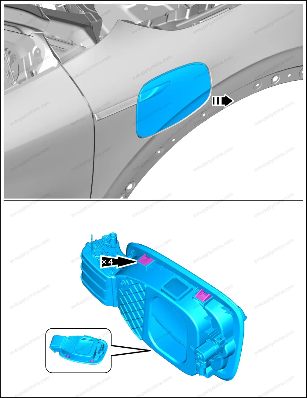 Charging port light — BYD BYD Atto 3 — OE 10983083-00, e6U-4115100