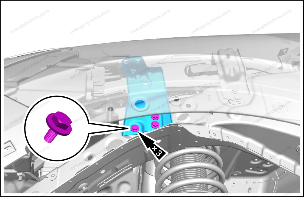 Lower fender bracket assembly — BYD BYD Atto 3 — OE 13222140-00, SC2E-3102740