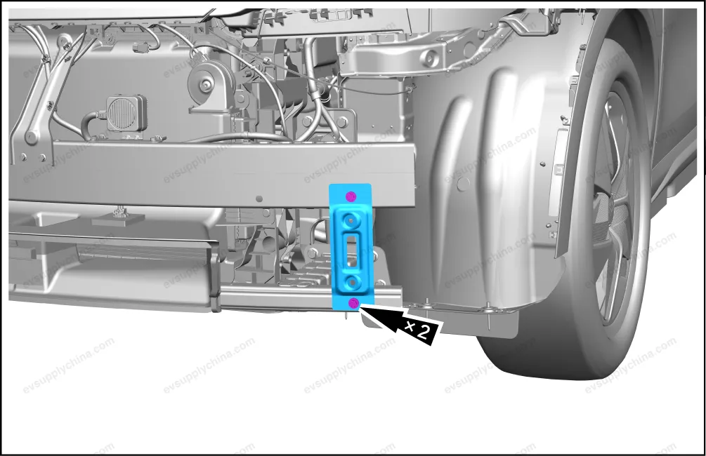 Rear bumper left front bracket assembly — BYD BYD Atto 3 — OE 13186483-00, SC2E-2804310