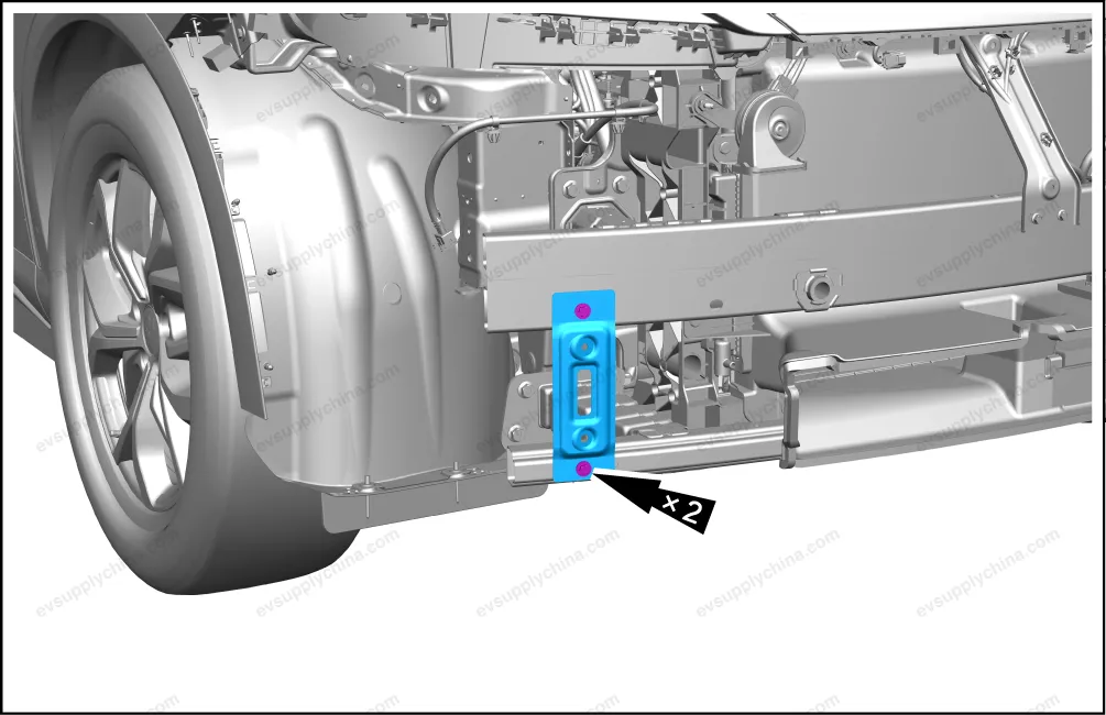 Rear bumper right front bracket assembly — BYD BYD Atto 3 — OE 13186485-00, SC2E-2804410