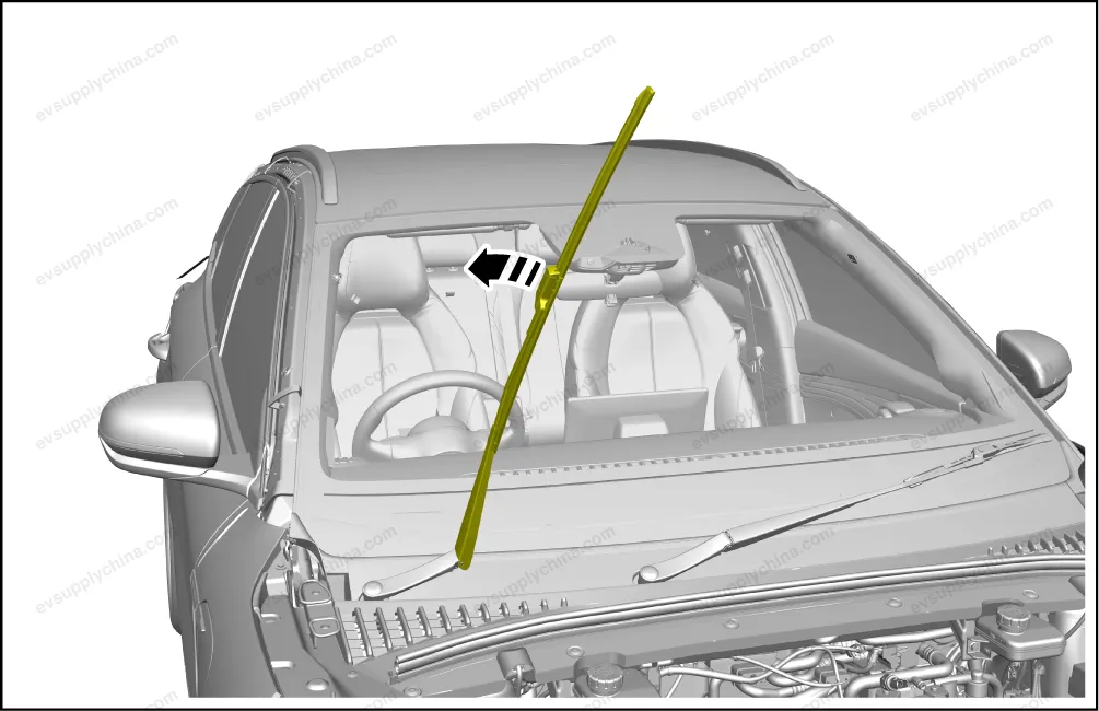 Front wiper left blade assembly — BYD BYD Atto 3 — OE 13592871-00, SC2EM-5205110A