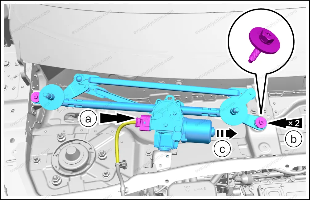 Front wiper drive system assembly — BYD BYD Atto 3 — OE 13442417-00, SC2EM-5205300