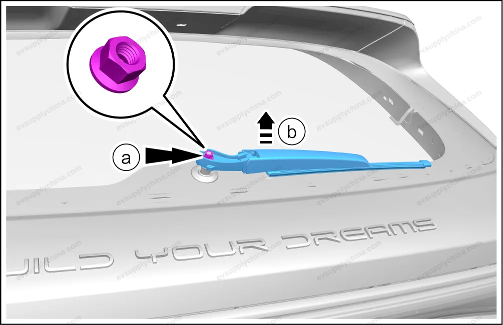 Rear wiper arm assembly — BYD BYD Atto 3 — OE 15618108-00, SC2EM-6310220